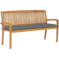 vidaXL Stapelbank 159 x 57,5 x 90 cm Grau