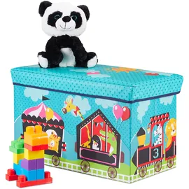 Relaxdays Sitzbox Kinder 50 l 1-tlg. türkis