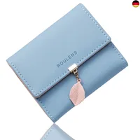 ROULENS Damen Geldbeutel mit RFID Blockierung, Klein und im Kurzformat Portemonnaie Damen PU Leder Portemonnaie Kleine Brieftasche Geldbörse Für Frauen Die Farbe ist sehr schön mit Mehreren Fächern