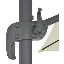 vidaXL Ampelschirm mit Aluminium-Mast 400 x 300 cm Sandweiß
