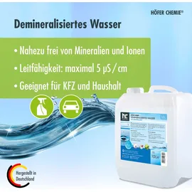 Höfer Chemie Destilliertes Wasser 2 x 10 l