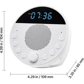 Vevor Einschlafhilfe, White Noise Machine, 18 Musktitel, 7-farbiges Nachtlicht, 6-in-1-Soundmaschine mit weißem Rauschen & zwei Alarmen, APP, automatischer Abschalttimer & Speicherfunktion