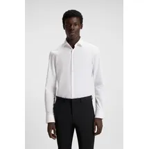 Hugo Langarmhemd Slim Fit Weiß 41