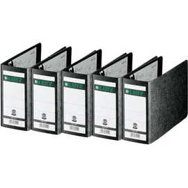 Leitz Qualitäts-Ordner DIN A6 80 mm Schwarz 5 St.