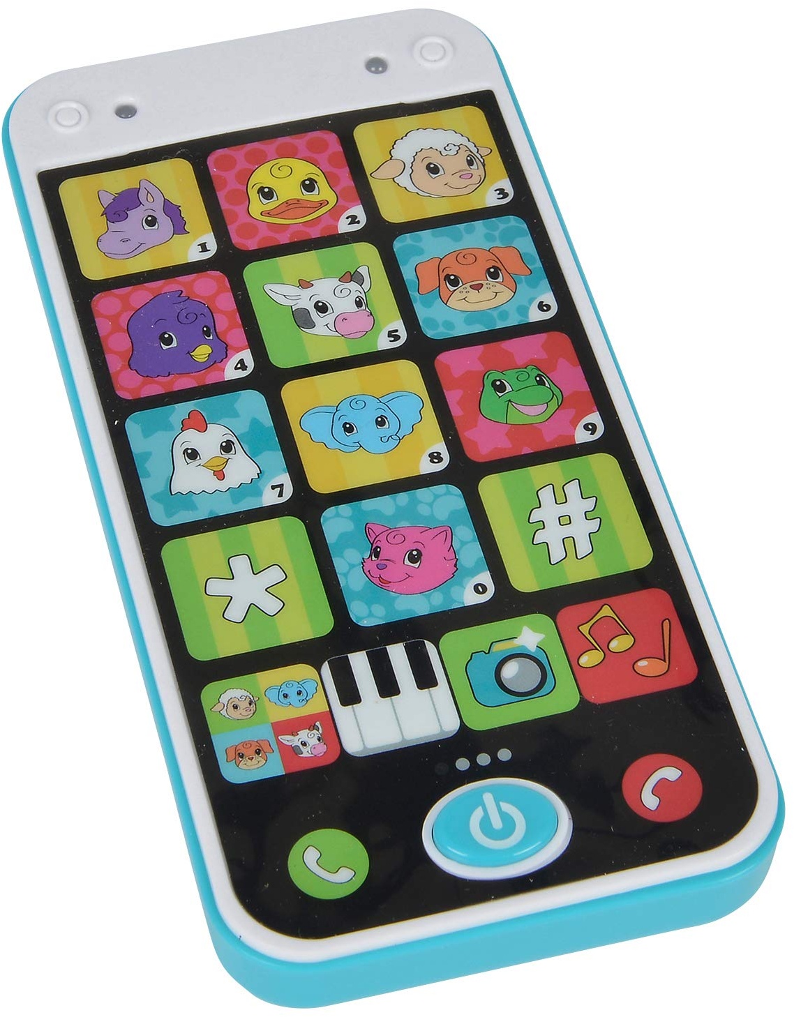 Simba 104010002 - ABC Smartphone für Kinder, Spielzeughandy mit Licht, Sound, verschiedenen Melodien und Tiergeräuschen, für Kinder ab 12 Monaten
