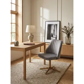 KADIMA DESIGN Drehstuhl Tanaro Samt grau