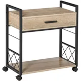 Homcom Beistelltisch mit Schublade Ablage Sideboard