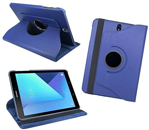Tasche Hülle kompatibel mit Samsung Galaxy Tab S3 (SM-T820 / SM-T825) 9.7 Zoll Cover Case Etui Rotierbar mit Ständer in Blau