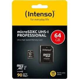 Intenso microSD UHS-I Professional + SD-Adapter 64 GB