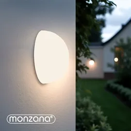 DEUBA Monzana® LED Solarlampe Außen 3er Set Wetterfest IP44 Kugel Halbrund Garten Wand Leuchte Außenleuchte Balkon Deko