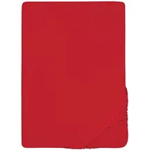 biberna 0012344 Frottee-Stretch 180 x 200 - 200 x 200 cm rot