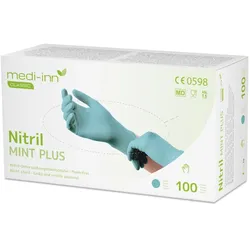 Medi-Inn Nitril Mint Plus Einmalhandschuhe puderfrei XS / 10 x 100 = 1000 Stück