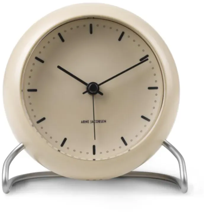 Arne Jacobsen City Hall Tischuhr Ø 11 cm Beige