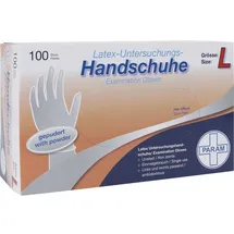 PARAM Einmal Handschuhe Latex gepudert L