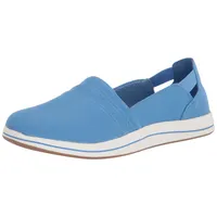 Clarks Damen Breeze Step Slipper, Blaue Leinwand, 40 EU Weit