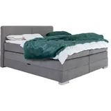 Home Affaire Boxspringbett HOME AFFAIRE "Juliste inkl. Bettkasten und PUR-Schaum-Topper", grau, B:167cm L:215cm, 100% PES, Komplettbetten, Boxspringbett, erhältlich in den Breite 160, 180 & 200cm