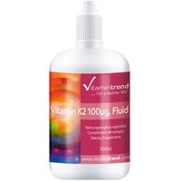 Vitamin K2 flüssig - 100ml - ! FÜR 11 MONATE ! - vegan - 100mcg Vitamin K2 pro 10 Tropfen - all-trans MK-7 | Vitamintrend®