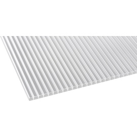 Gutta Polycarbonat-Doppelstegplatte 250 x 98 cm 16 mm klar