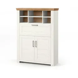 set one by Musterring Highboard York Dekor Pino-Aurelio / Eiche Artisan