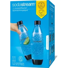 Sodastream Fuse PET-Flasche 2 x 1 l schwarz