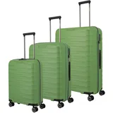 Travelite Mooby 4 Rollen Kofferset 3-teilig grün