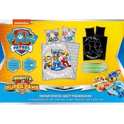 Herding 4432416050 - Young Collection, Paw Patrol, Glow in the dark, Bettwäsche-Set, Cotton, grau, 80 x 80 cm, 135 x 200 cm