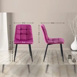 CLP Esszimmerstuhl Antibes Samt lila