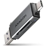 AXAGON Dual-Slot-Cardreader, USB-C 3.0/USB-A 3.0 [Stecker] (CRE-DAC)