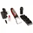 Clipster Akkuschermaschine Sonic Rot/Schwarz 4 Aufsteckkämme