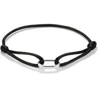 Thomas Sabo Textilarmband Connect Silber Schwarz C1210-001-11-L24V Größe L