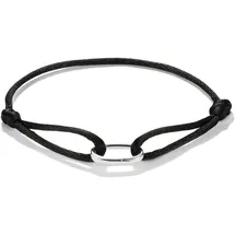 Thomas Sabo Textilarmband Connect Silber Schwarz C1210-001-11-L24V Größe L