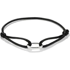 Thomas Sabo Textilarmband Connect Silber Schwarz C1210-001-11-L24V Größe L