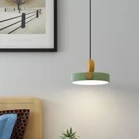 Mengjay Moderne Pendelleuchte LED Pendellampe,LED Hängeleuchte Esstisch Pendelleuchte Holz 3000-6000K,Hängelampe Höhenverstellbar für Wohnzimmer Schlafzimmer Büro Esszimmer (Grün)