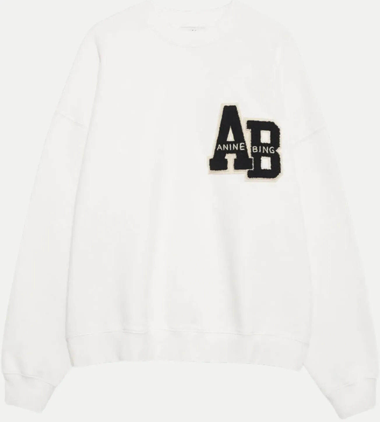 Miles Sweatshirt Letterman Weiß M