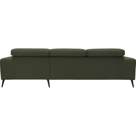 DOMO collection »Trento L-Form, mit Kufenfuß oder Einzelfuß« wahlweise mit Kopfteilverstellung, Recamiere links/rechts bestellbar