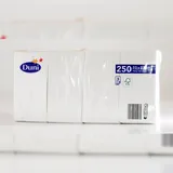 Duni Servietten 33 x 33 cm 3-lagig, Buchfalz weiß