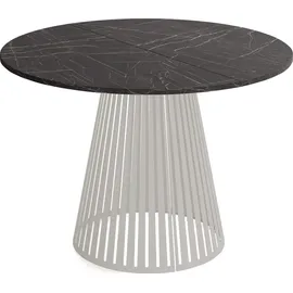 WFL GROUP Esstisch Ø 100 cm grau-beige