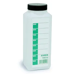 Chemiekalienflasche, weiß, 1000 cm3