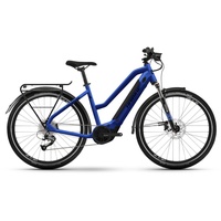 Haibike Trekking 4 500Wh Yamaha Elektro Trekking Fahrrad Blau/Schwarz | 27.5" LowStandover XL/56cm