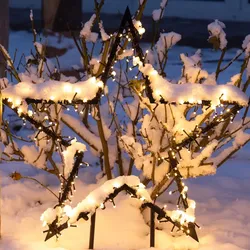 VOSS.garden LED Gartenstecker Stern, Weihnachtsstern 100cm, 320 LEDs, warmweiß