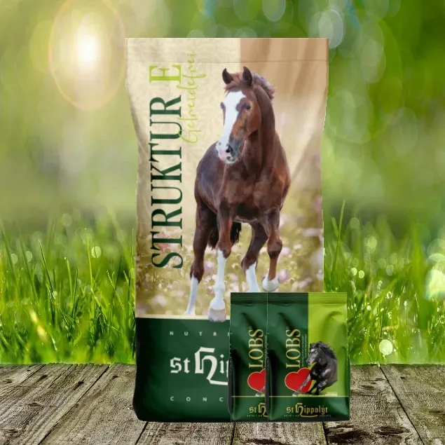 St. Hippolyt Struktur E Getreidefrei 15 kg + St. Hippolyt Lobs Belohnungswürfel 2 x 1 kg geschenkt