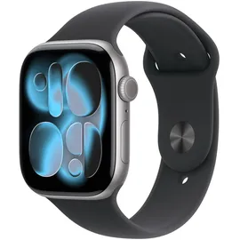 Apple Watch Series 11 GPS + Cellular 46mm Aluminium Space Gray Sport Band Black M/L