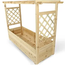 holz4home® Pflanzkasten mit Dach aus Tannenholz inkl. Vlieseinlage   XL