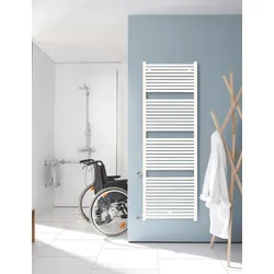 Zehnder Design-Heizkörper „Toga“ für Warmwasser-Zentralheizung oder gemischten Betrieb 60 × 114,8 cm in Edelweiß