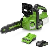 Greenworks Kettensäge GD24CS30, Akku 24V/2Ah, mit Akku, Schwertlänge 30cm