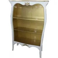 Casa Padrino Barock Bücherschrank Weiß Hochglanz / Gold B