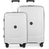 Hauptstadtkoffer Kotti - Kofferset 2 teilig - Rollkoffer 65 + 75 cm mit Erweiterung Hartschalentrolleys Aufgabegepäck leichte Trolleys, recyceltes PP, TSA, Off White