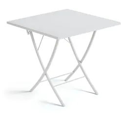 Kleiner Gartentisch Vegas 80x80 cm weiß