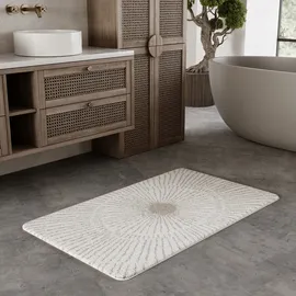 WECON HOME Badematte Jasbeer Beige 60 x 100 cm