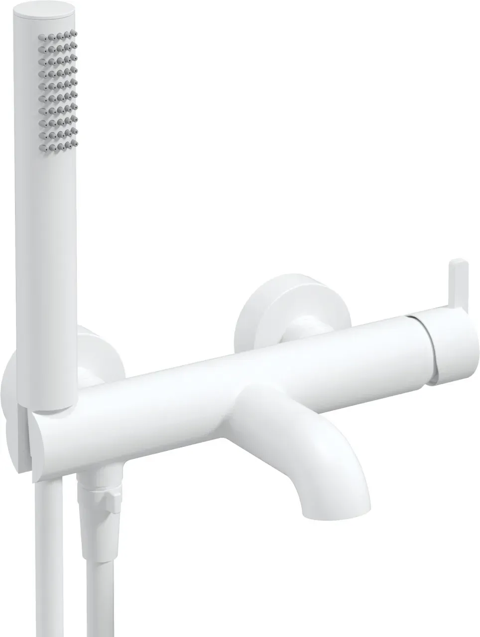 Neuesbad Serie 600 Wannenarmatur mit Brauseset, Oberfläche: weiss matt NB1BQS_A11M1